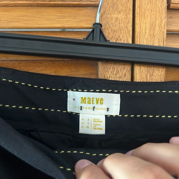 Maeve By Anthropologie Women’s Black Pull-On Dress Pants Sz 0 - Picture 5 of 8